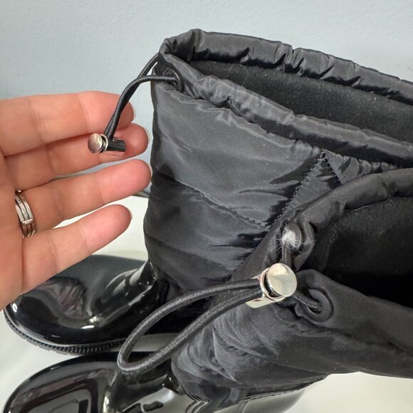 MARC FISHER black triumph quilted rain boots size 7 - Picture 5 of 7